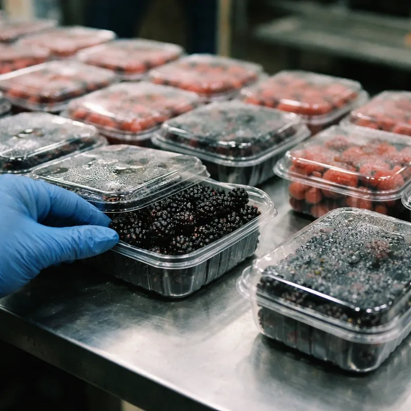 Fresh produce packed in crates